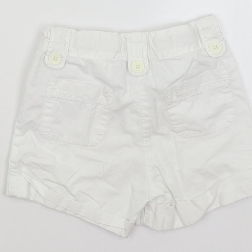 John Rocha Girls White   Hot Pants Shorts Size 7 Years