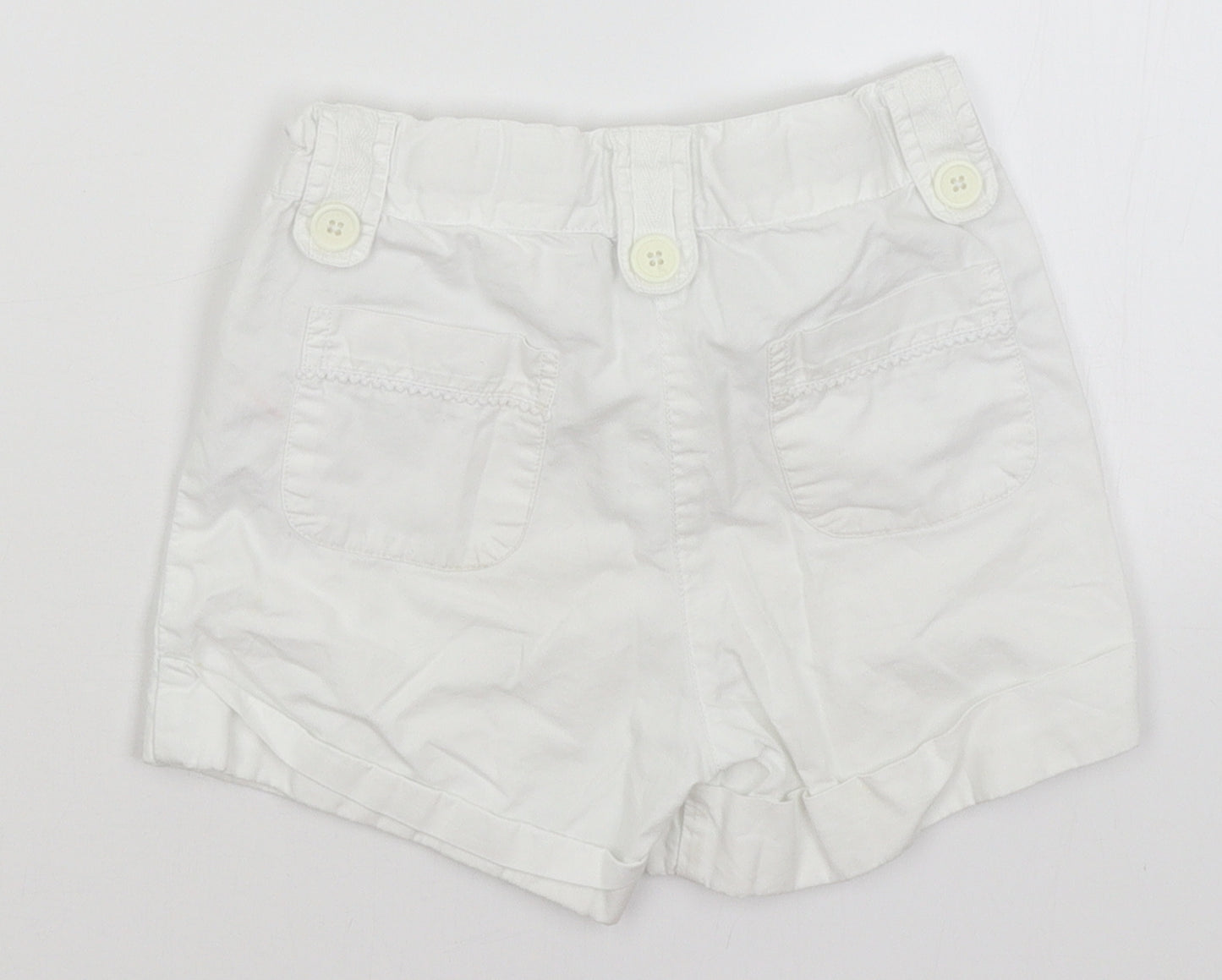 John Rocha Girls White   Hot Pants Shorts Size 7 Years