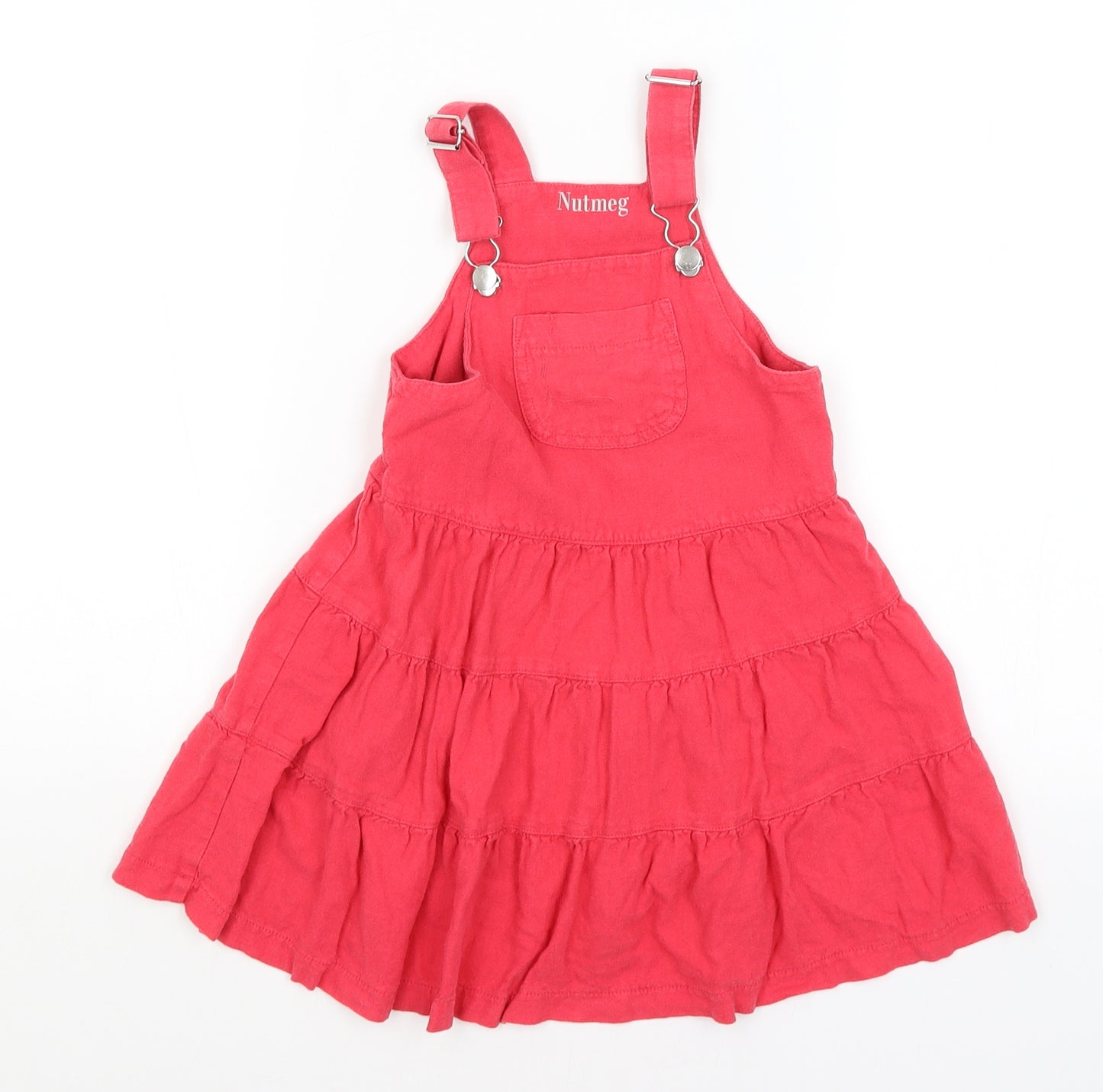 Nutmeg Girls Pink   Pinafore/Dungaree Dress  Size 4-5 Years
