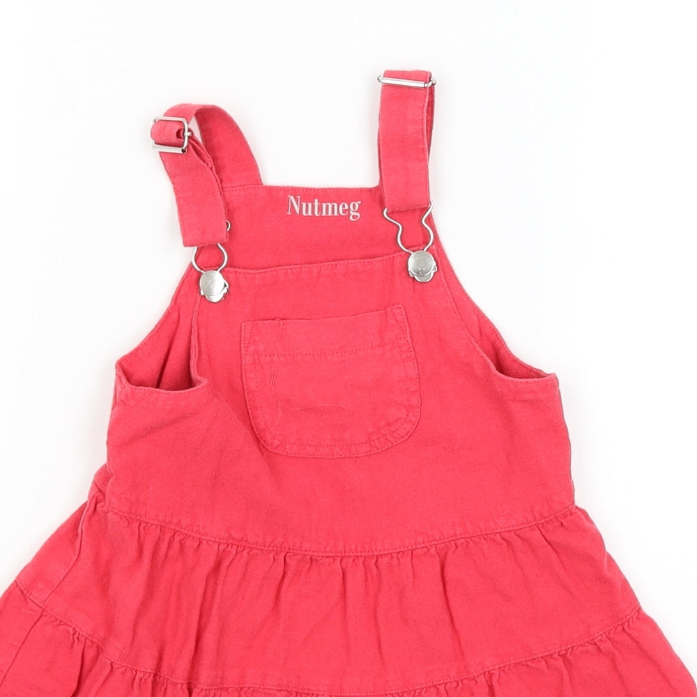 Nutmeg Girls Pink   Pinafore/Dungaree Dress  Size 4-5 Years