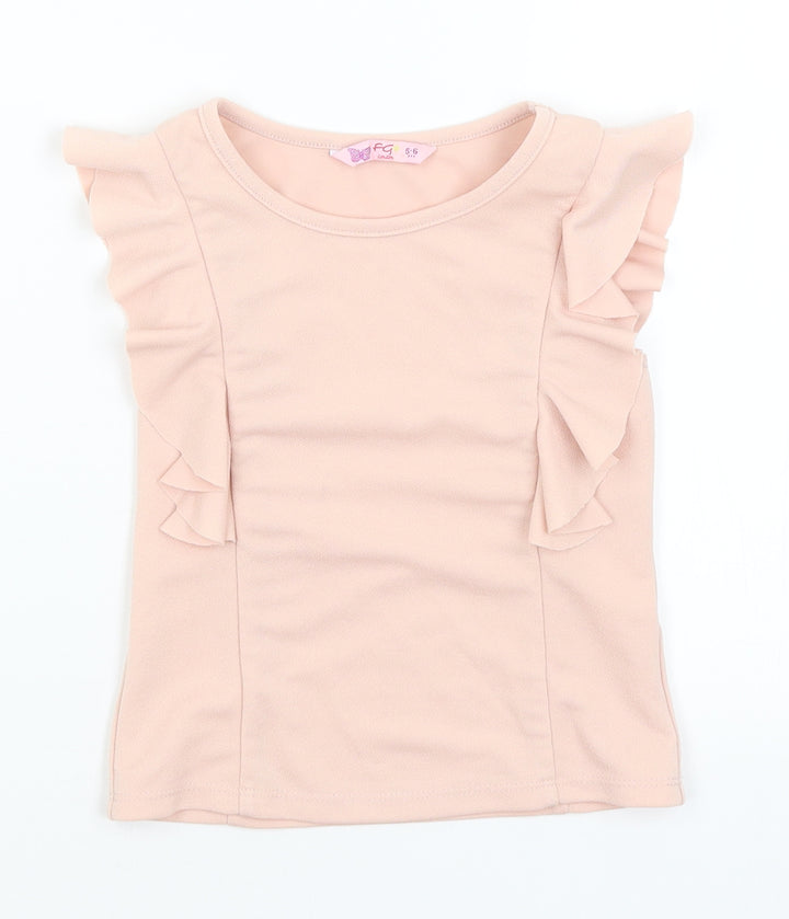 FG London Girls Pink Basic Blouse Size 5-6 Years