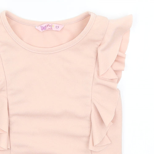 FG London Girls Pink   Basic Blouse Size 5-6 Years