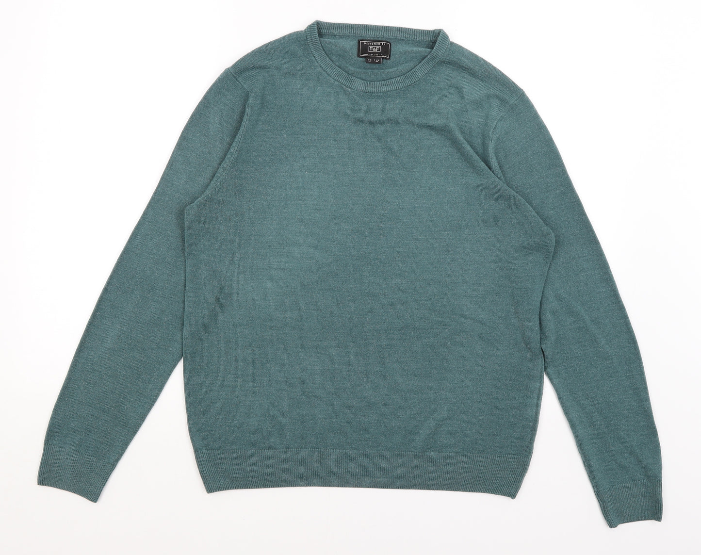 F&F Mens Blue   Pullover Jumper Size M