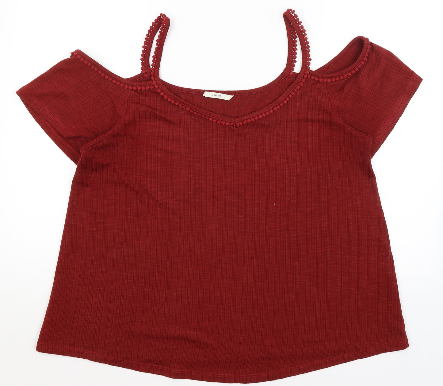George Womens Red   Basic T-Shirt Size 16