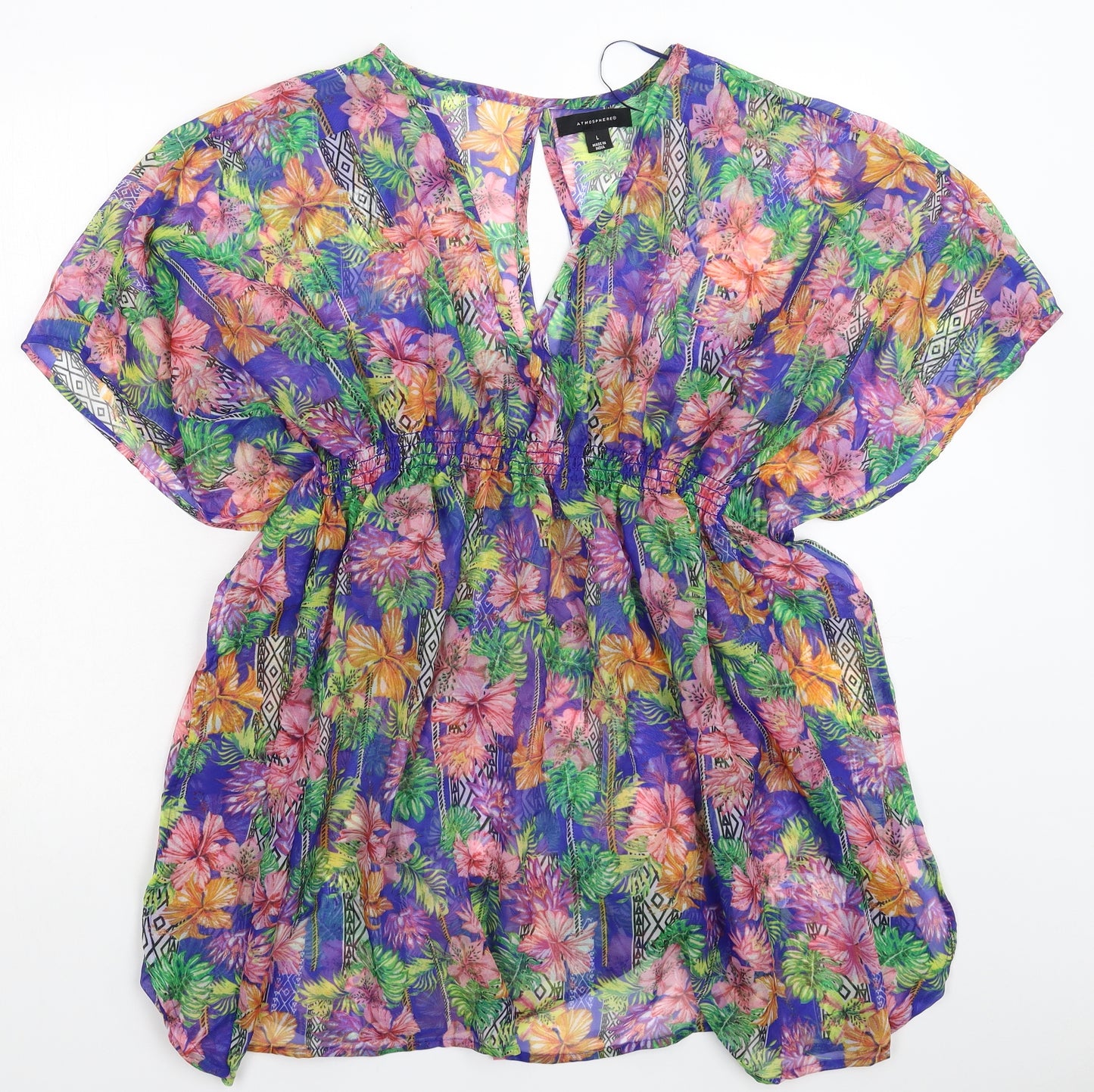 Atmosphere Womens Multicoloured Floral  Basic Blouse Size L