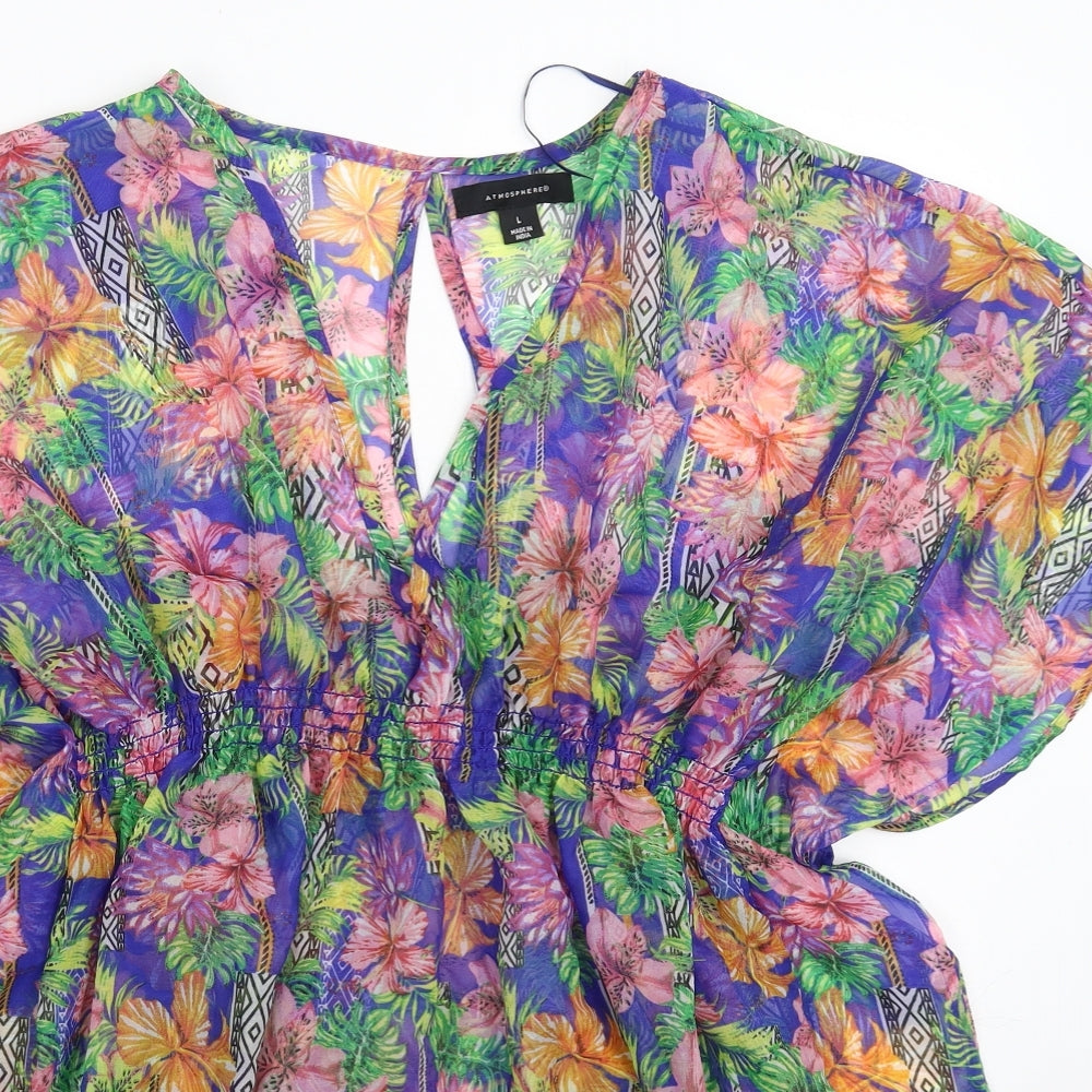 Atmosphere Womens Multicoloured Floral  Basic Blouse Size L
