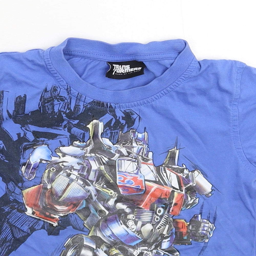 George Boys Blue   Basic T-Shirt Size 4-5 Years  - Transformers