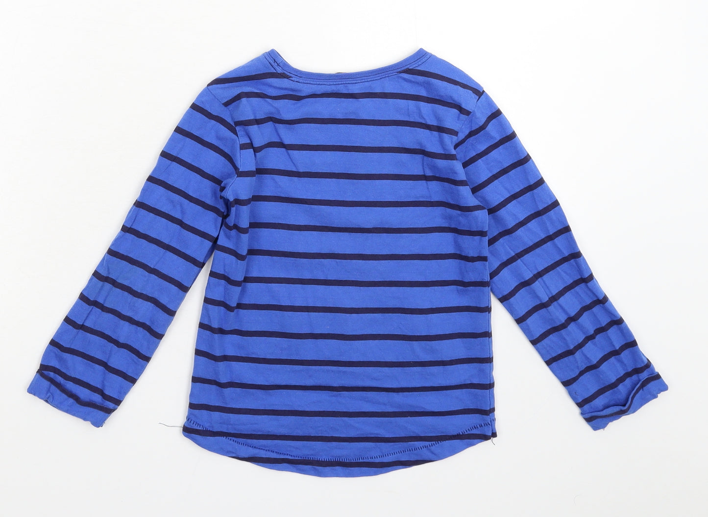 George Boys Blue Striped  Basic T-Shirt Size 3-4 Years