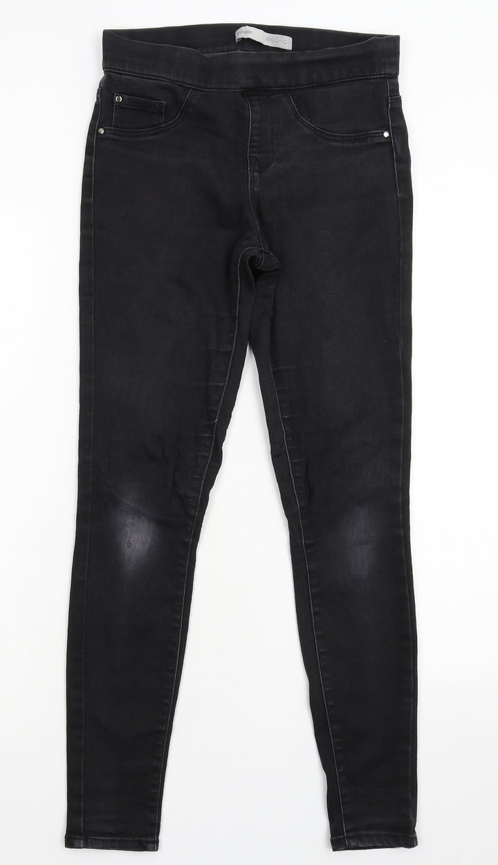 George Womens Black  Denim Jegging Jeans Size 8 L27 in