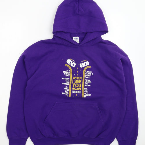 Gildan Mens Purple   Pullover Hoodie Size L