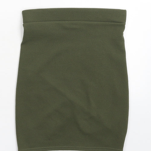 PRETTYLITTLETHING Womens Green   Straight & Pencil Skirt Size 6