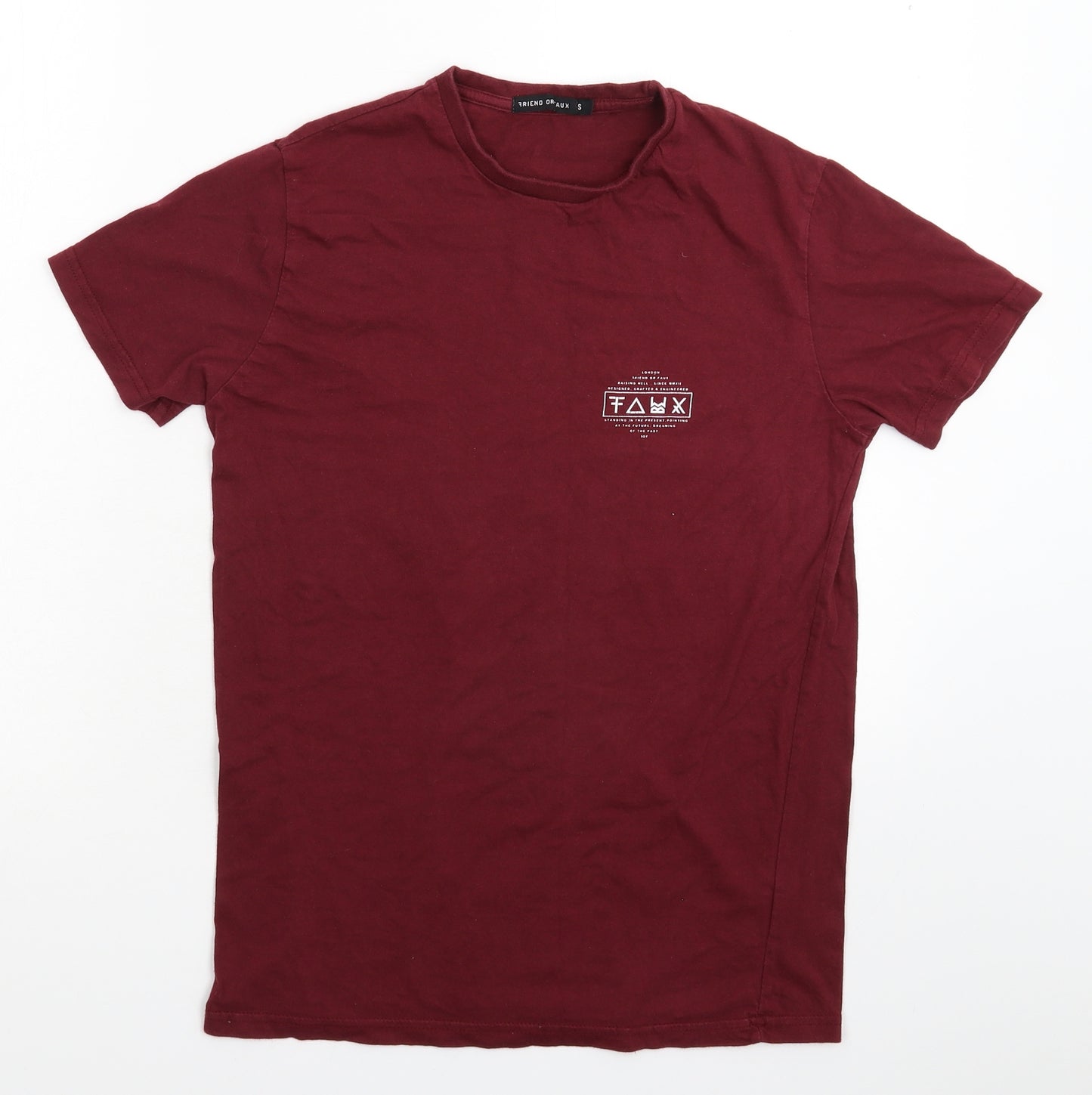 Friend or Faux Mens Brown    T-Shirt Size S
