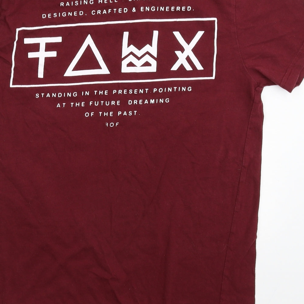 Friend or Faux Mens Brown    T-Shirt Size S