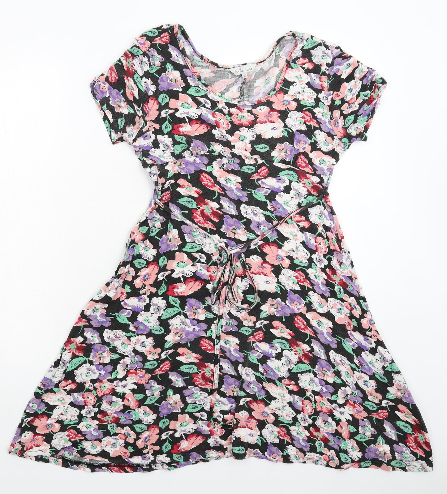 Peacocks Womens Multicoloured Floral  Fit & Flare  Size 10