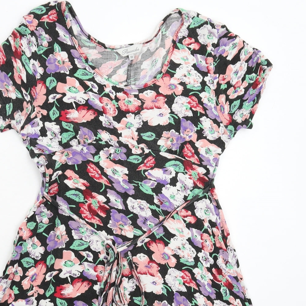 Peacocks Womens Multicoloured Floral  Fit & Flare  Size 10
