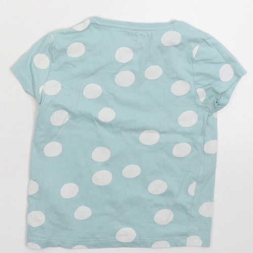 F&F Boys Blue Polka Dot  Basic T-Shirt Size 4-5 Years