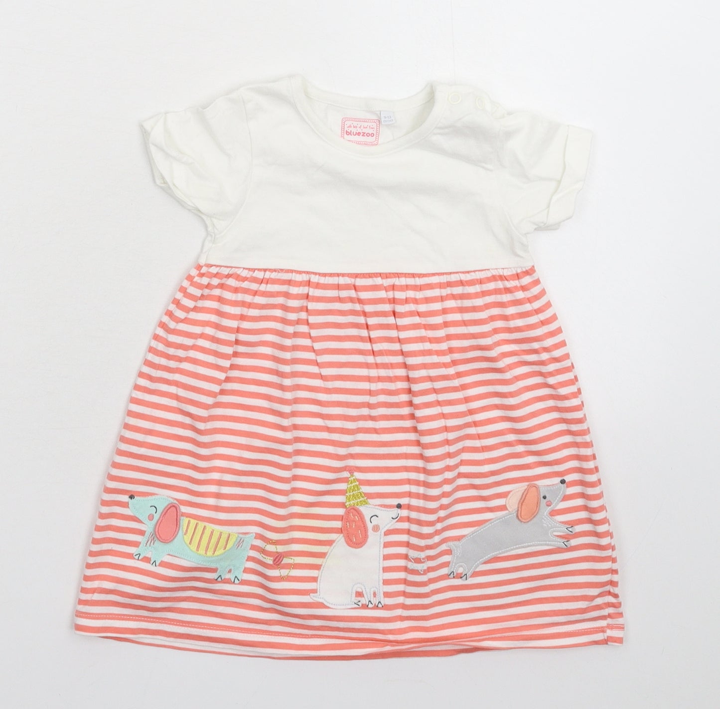 Blue Zoo Girls Multicoloured Striped  Fit & Flare  Size 9-12 Months