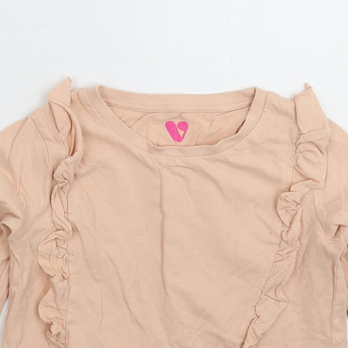 Very Girls Beige   Basic T-Shirt Size 11 Years