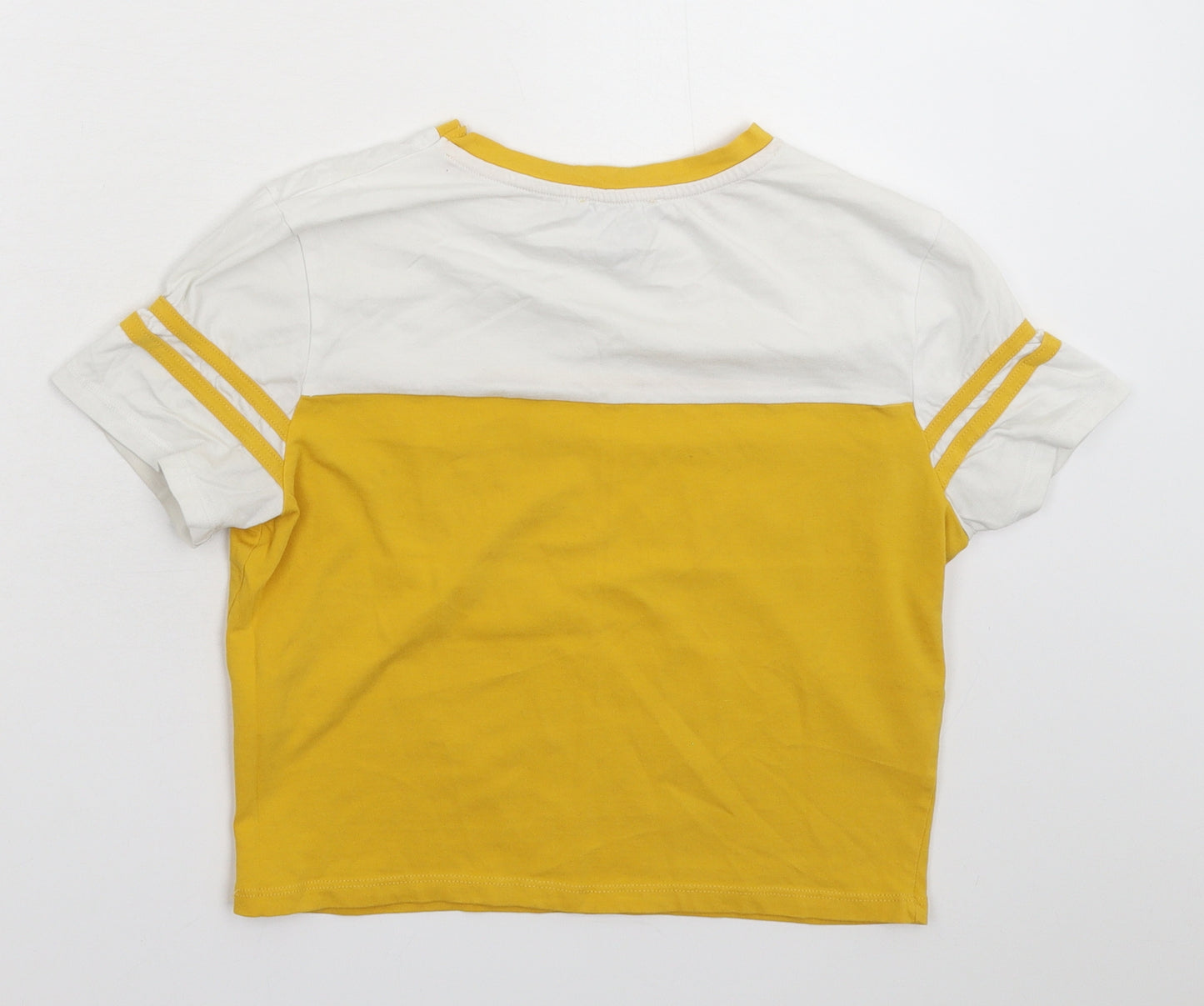 Primark Girls Yellow   Basic T-Shirt Size 12 Years