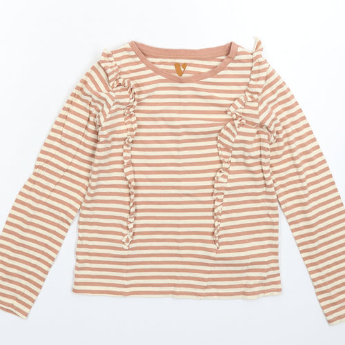 Very Girls Multicoloured Striped  Basic T-Shirt Size 11 Years