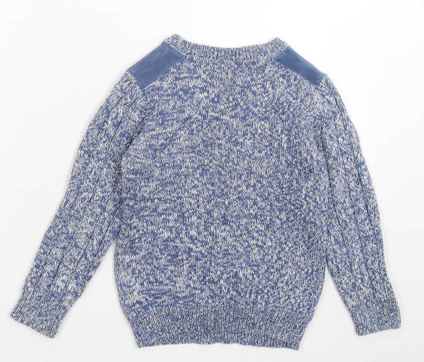 F&F Boys Blue  Knit Pullover Jumper Size 5-6 Years