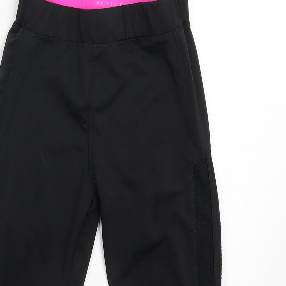Peacocks Girls Black   Cropped Trousers Size 9 Years - Legging