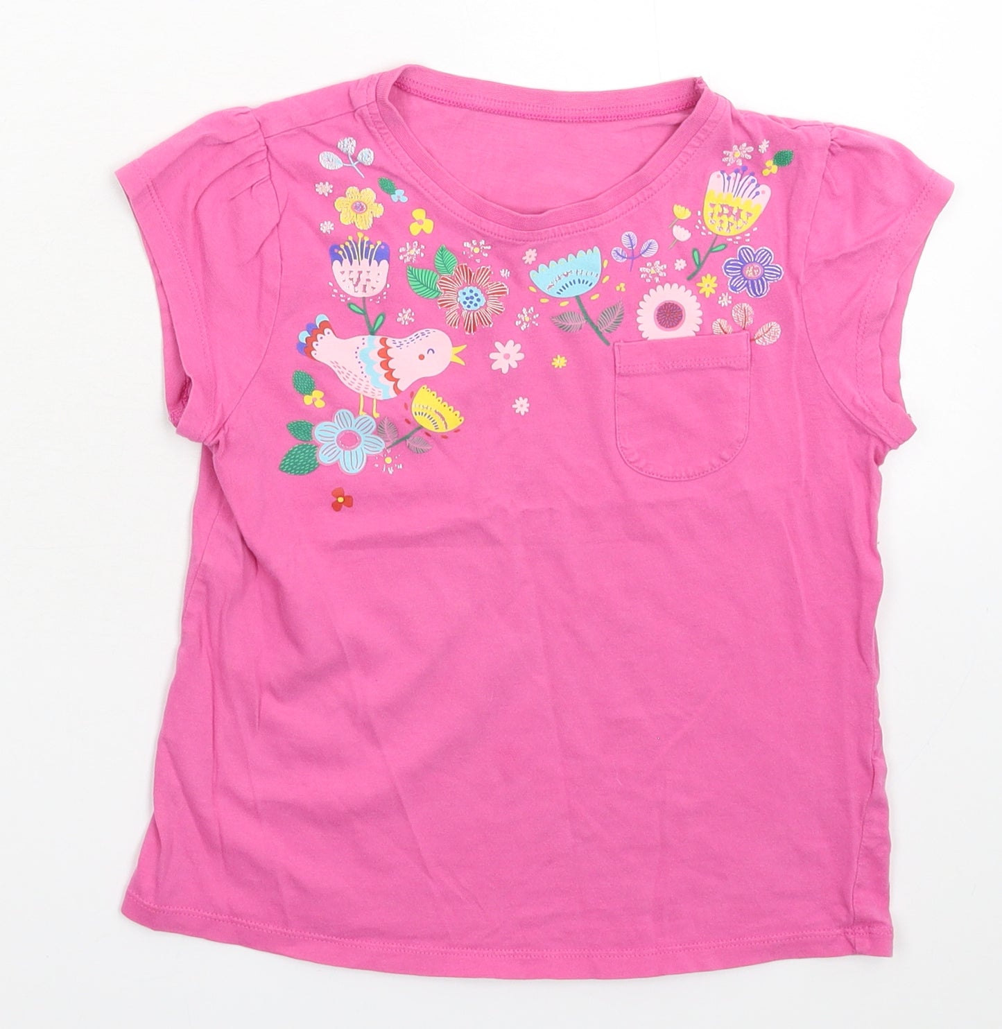 George Girls Pink   Basic T-Shirt Size 8-9 Years