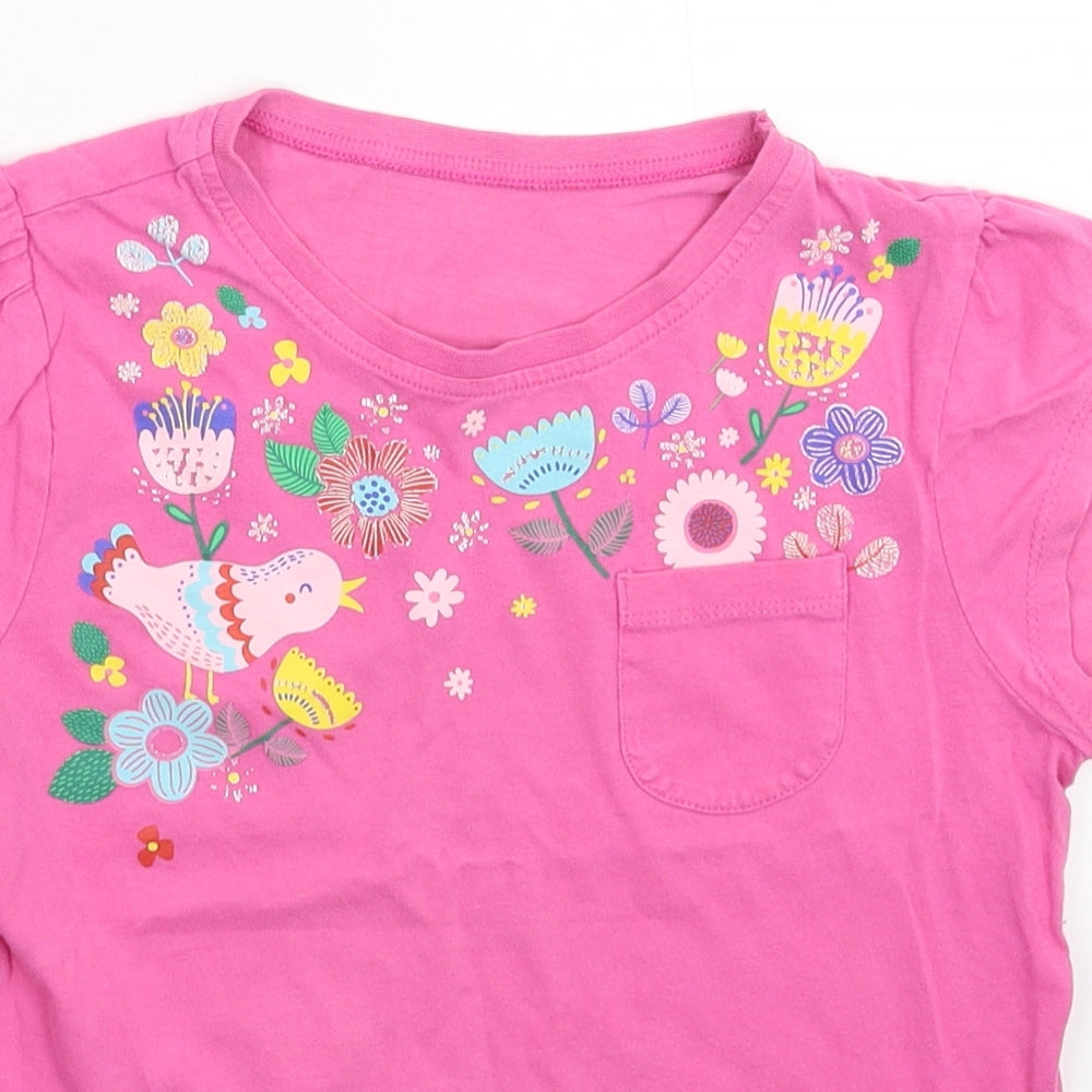 George Girls Pink   Basic T-Shirt Size 8-9 Years
