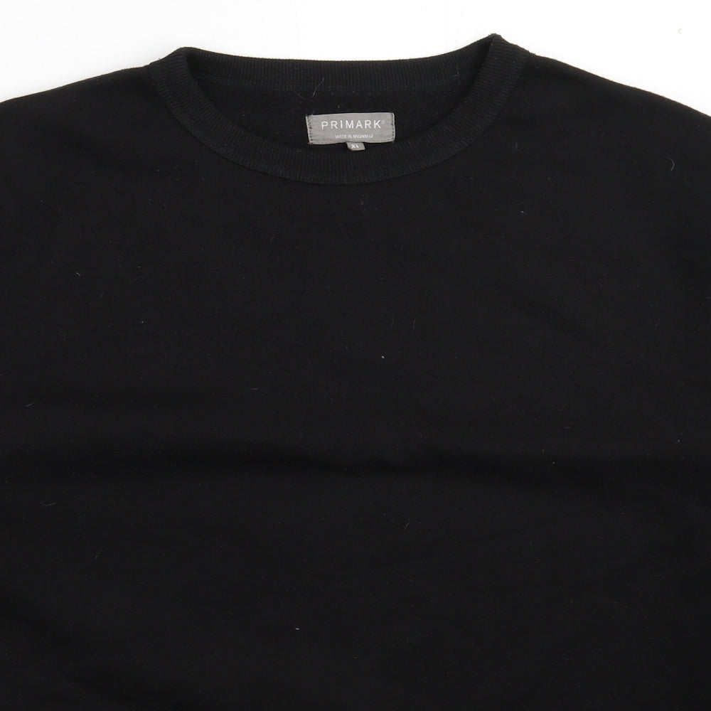 Primark Mens Black   Pullover Sweatshirt Size XL