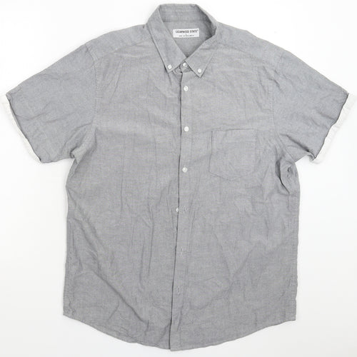 Cedar Wood State Mens Grey    Button-Up Size L