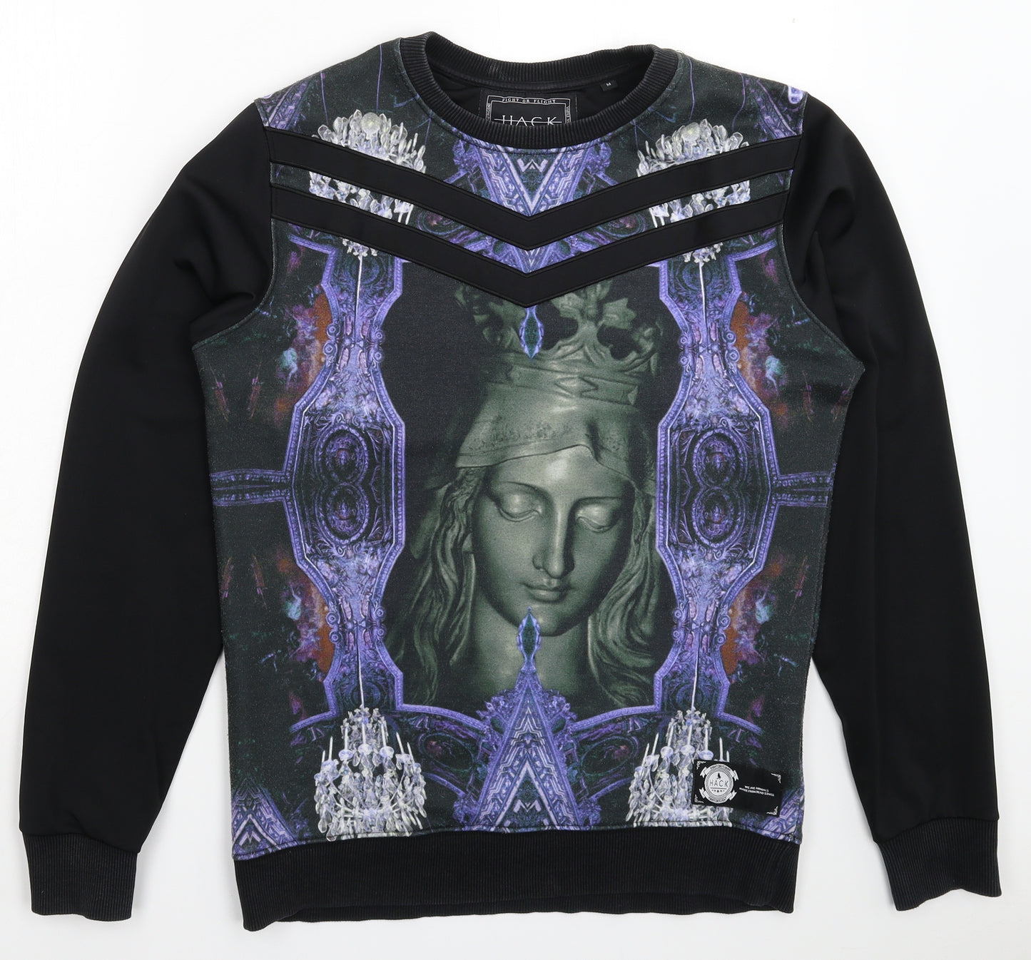 Hack Mens Black   Pullover Sweatshirt Size M