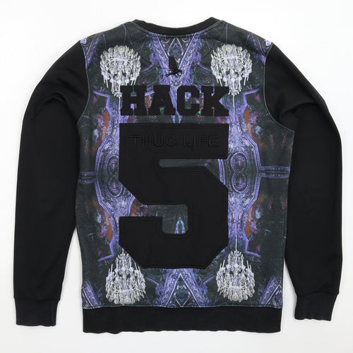 Hack Mens Black   Pullover Sweatshirt Size M
