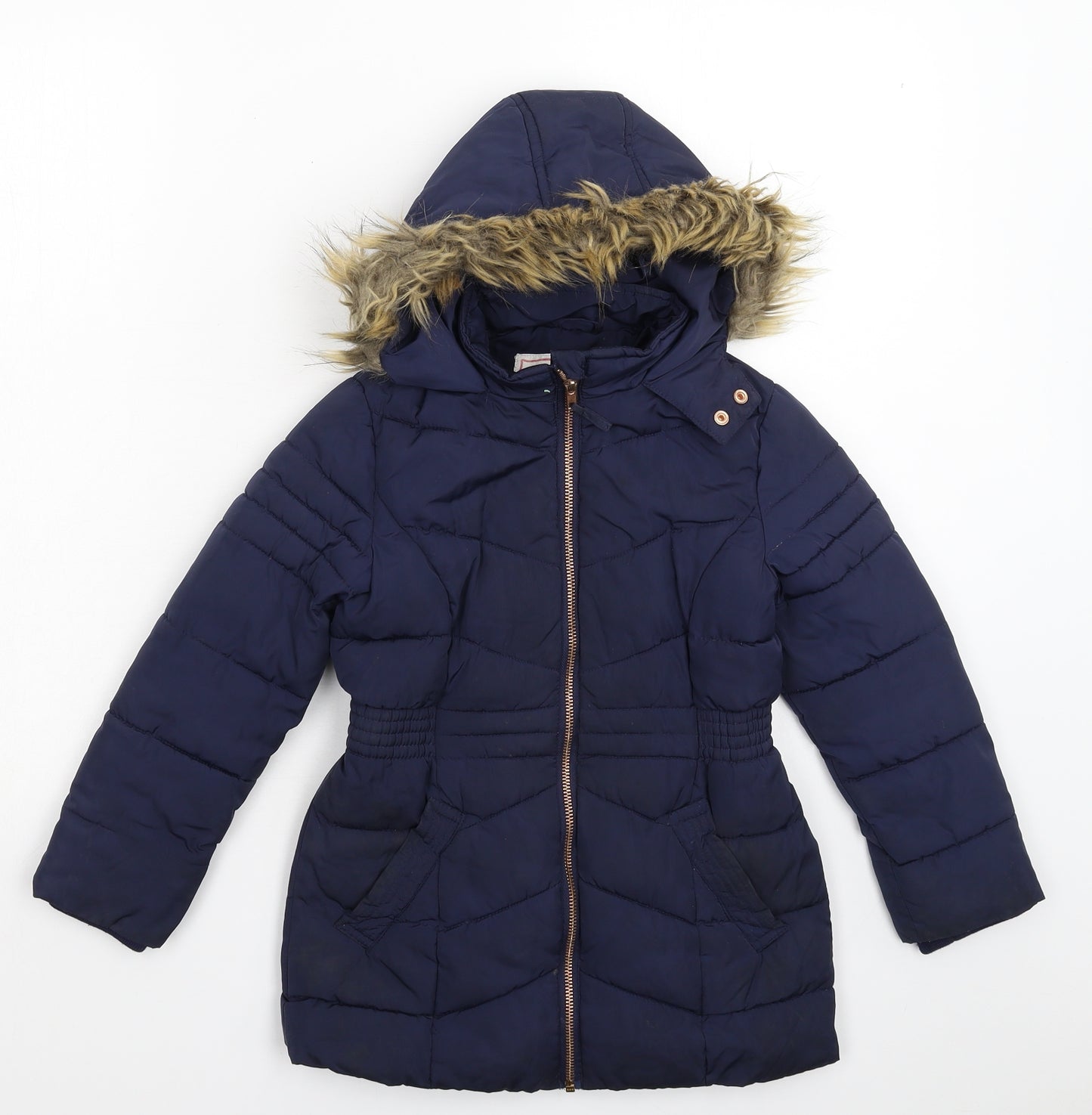 Nutmeg Girls Blue   Parka Coat Size 6-7 Years