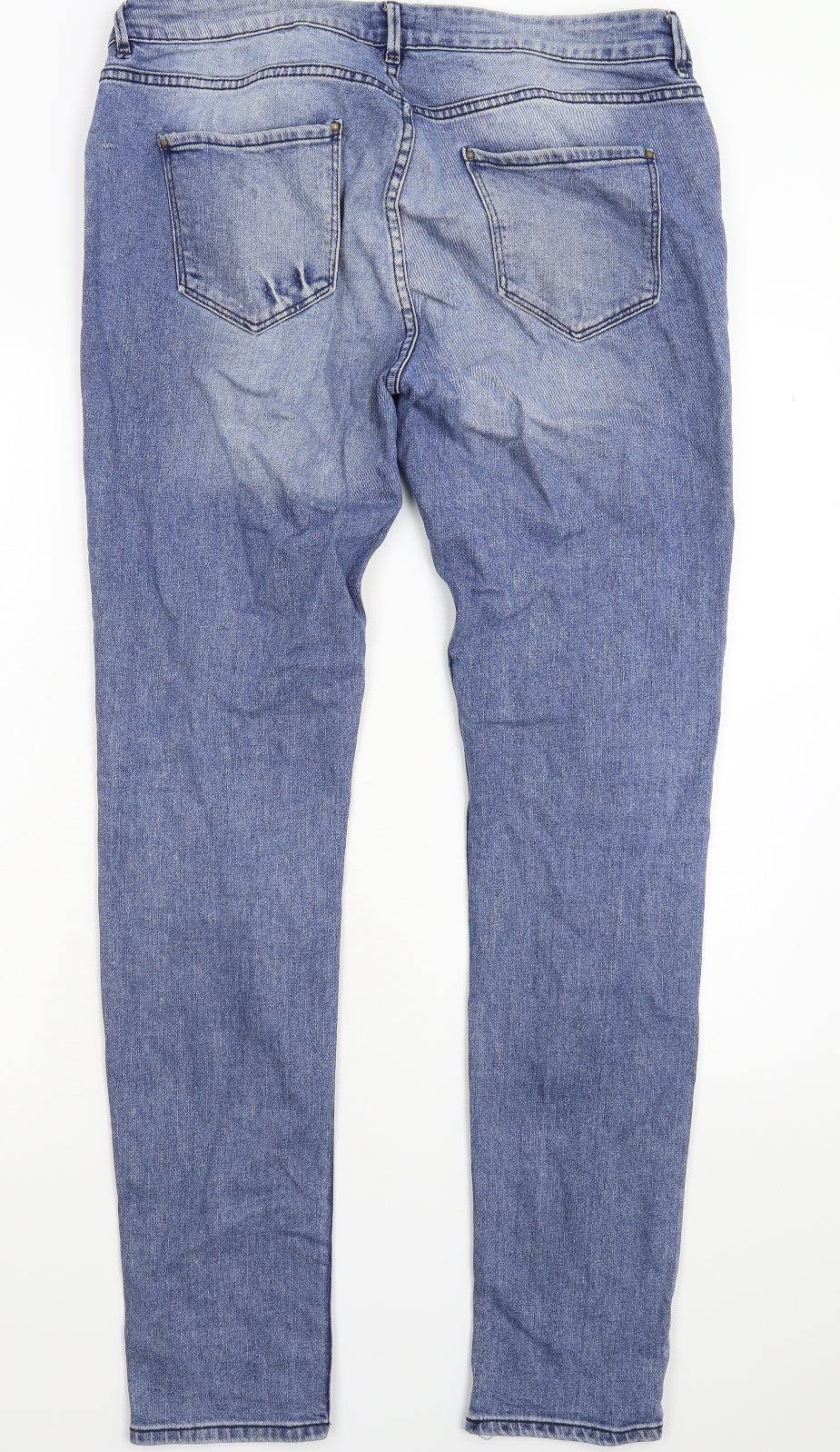 F&F Womens Blue  Denim Skinny Jeans Size 16 L31 in