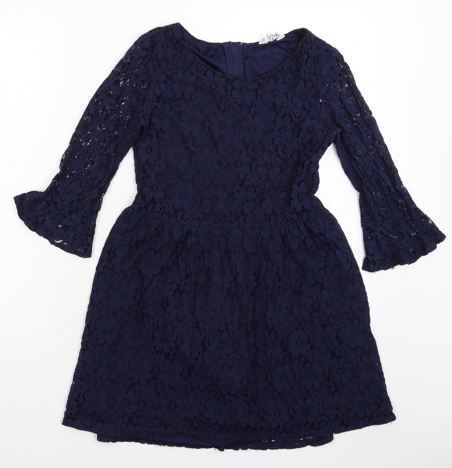 H&M Girls Blue  Lace Fit & Flare  Size 13-14 Years