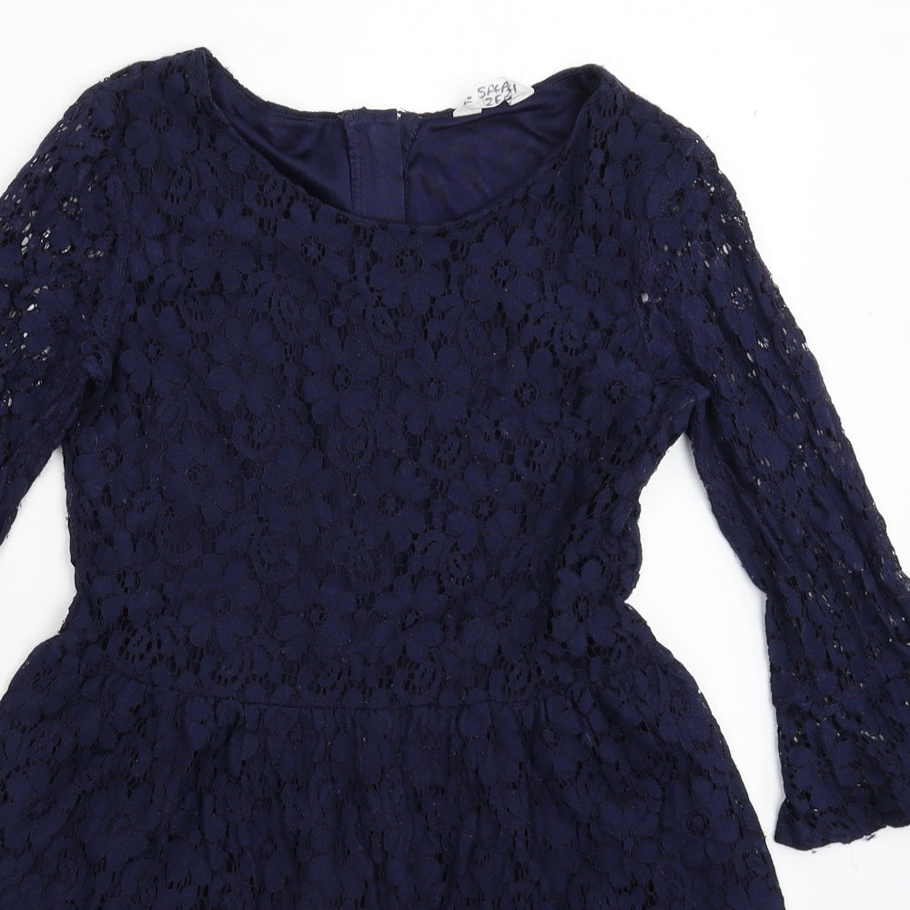H&M Girls Blue  Lace Fit & Flare  Size 13-14 Years