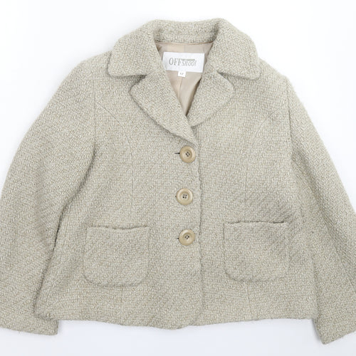 OffShoot Womens Grey  Knit Jacket Blazer Size 12