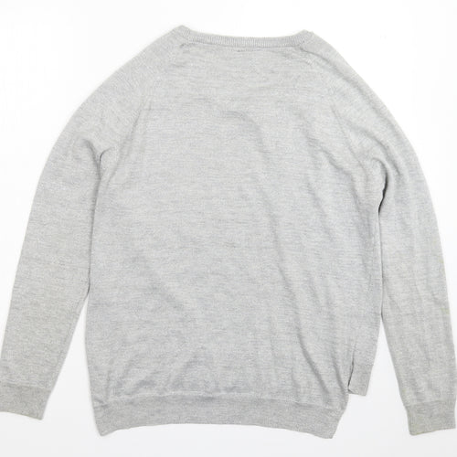 AM London Womens Grey  Knit Pullover Jumper Size 12
