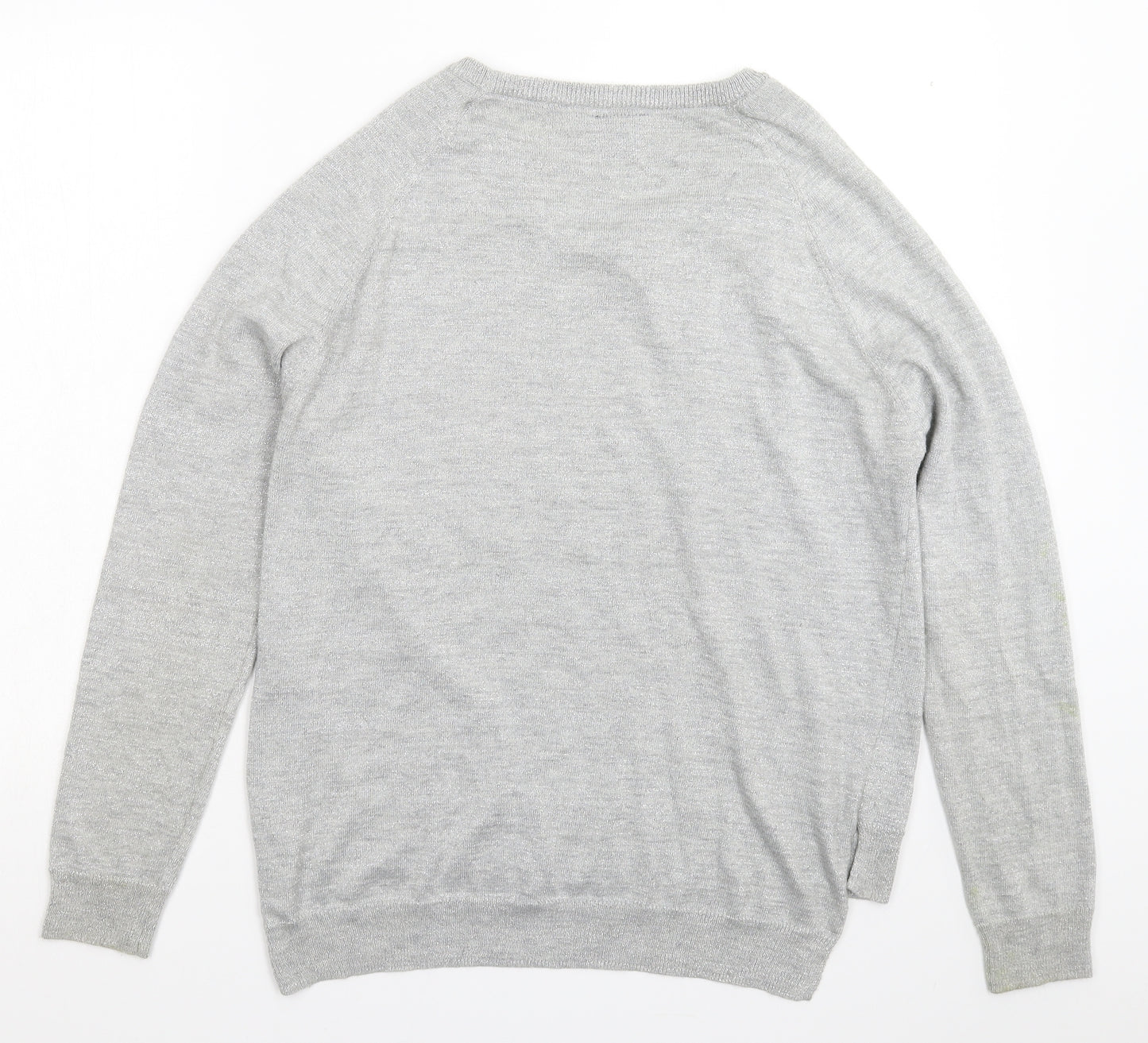 AM London Womens Grey  Knit Pullover Jumper Size 12