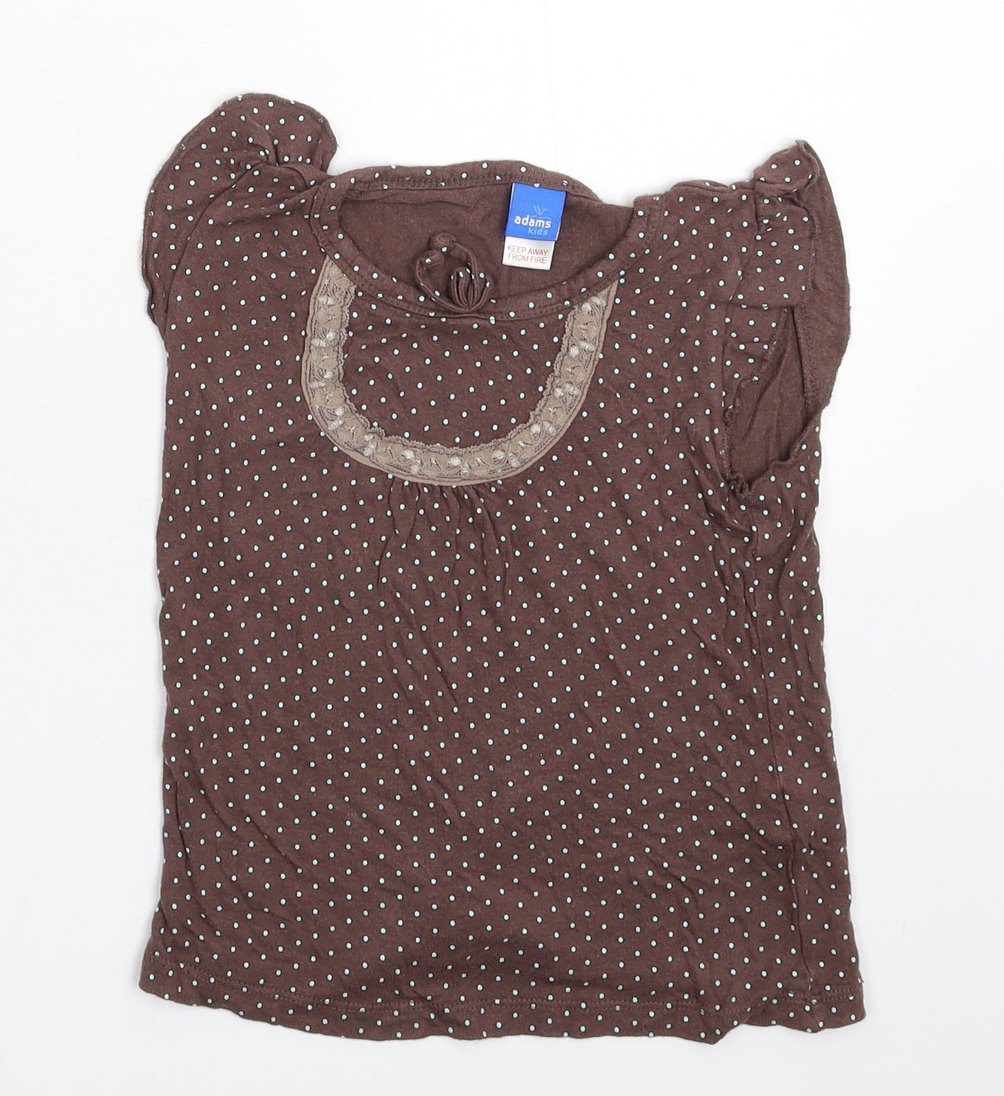 Adams Girls Grey Spotted  Basic Tank Size 7 Years