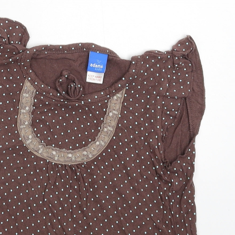 Adams Girls Grey Spotted  Basic Tank Size 7 Years