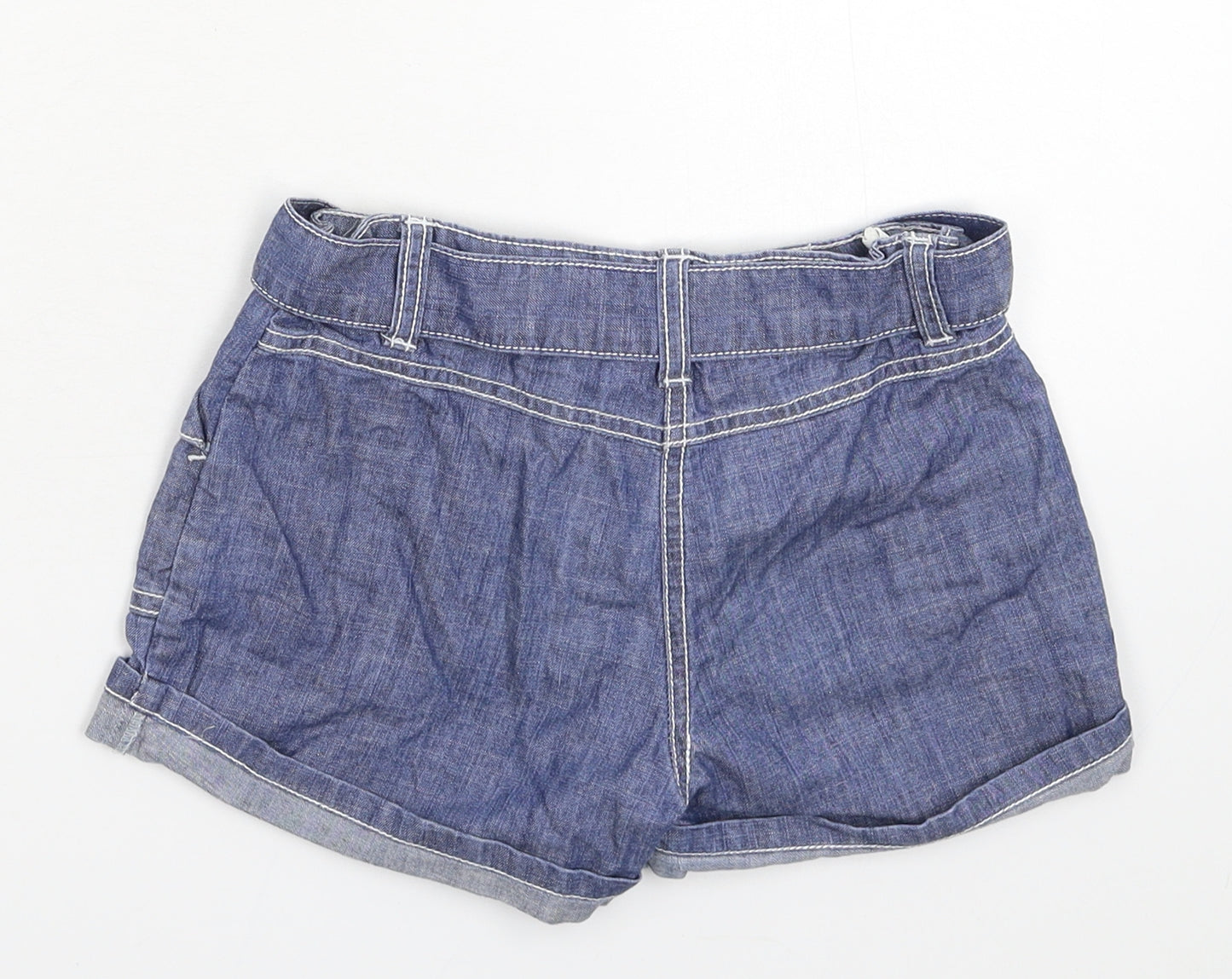 Matalan Girls Blue  Denim Hot Pants Shorts Size 8-9 Years