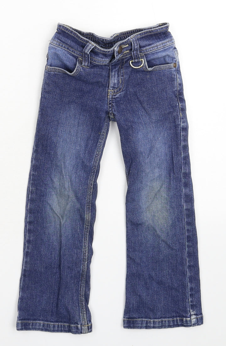 CQ Girls Blue  Denim Straight Jeans Size 4-5 Years
