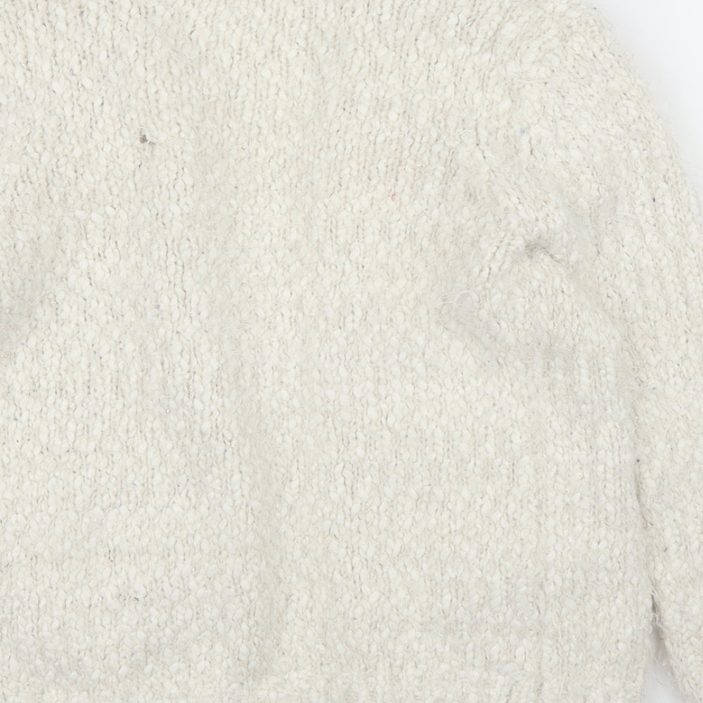 George Girls White   Cardigan Jumper Size 5-6 Years