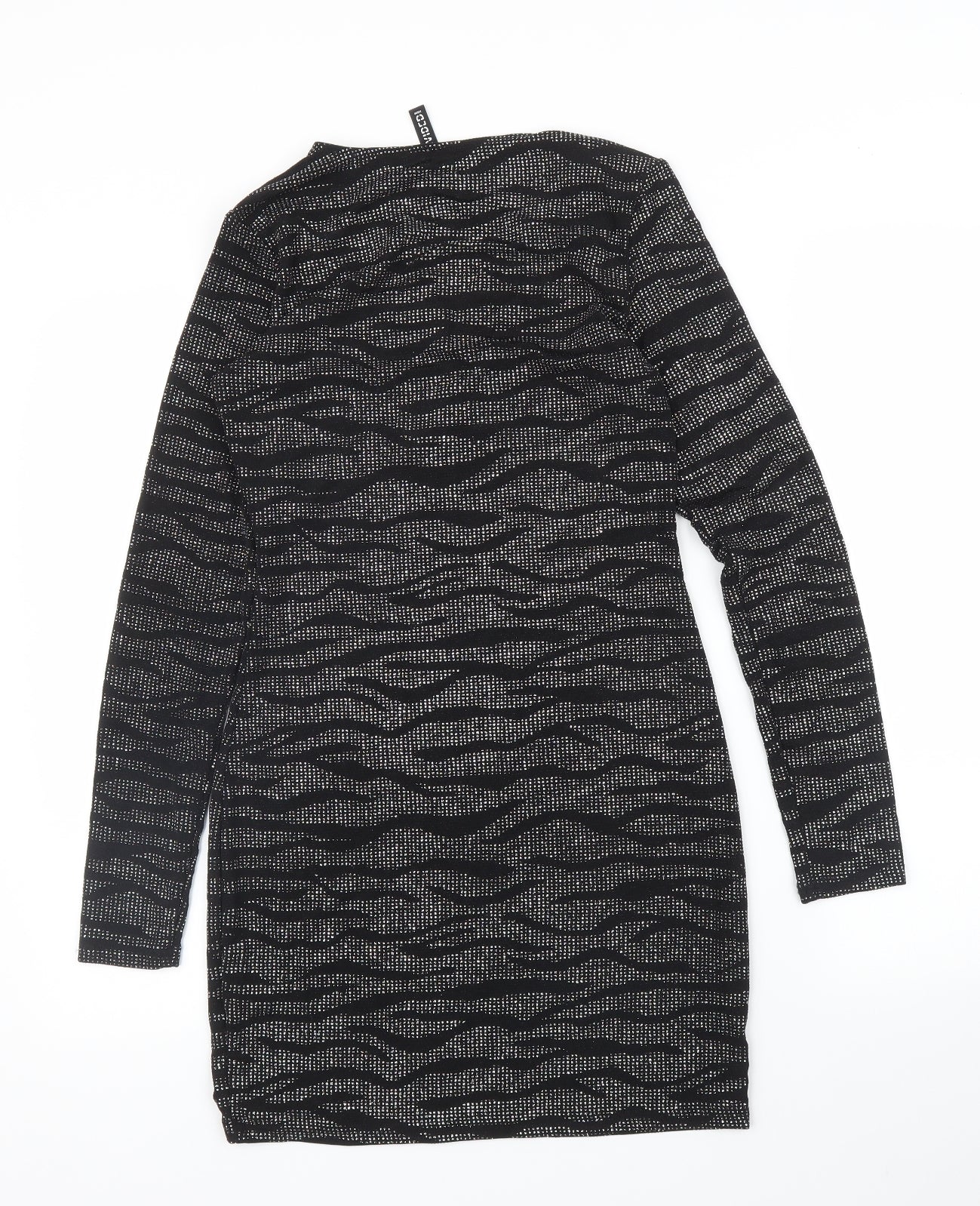 H&M Womens Silver Animal Print  A-Line  Size S  - Zebra print