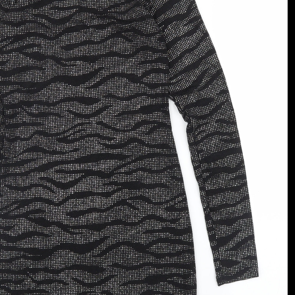 H&M Womens Silver Animal Print  A-Line  Size S  - Zebra print