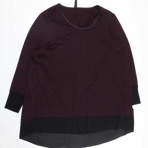 Melissa McCarthy Seven7 Womens Purple   Basic Blouse Size 2XL