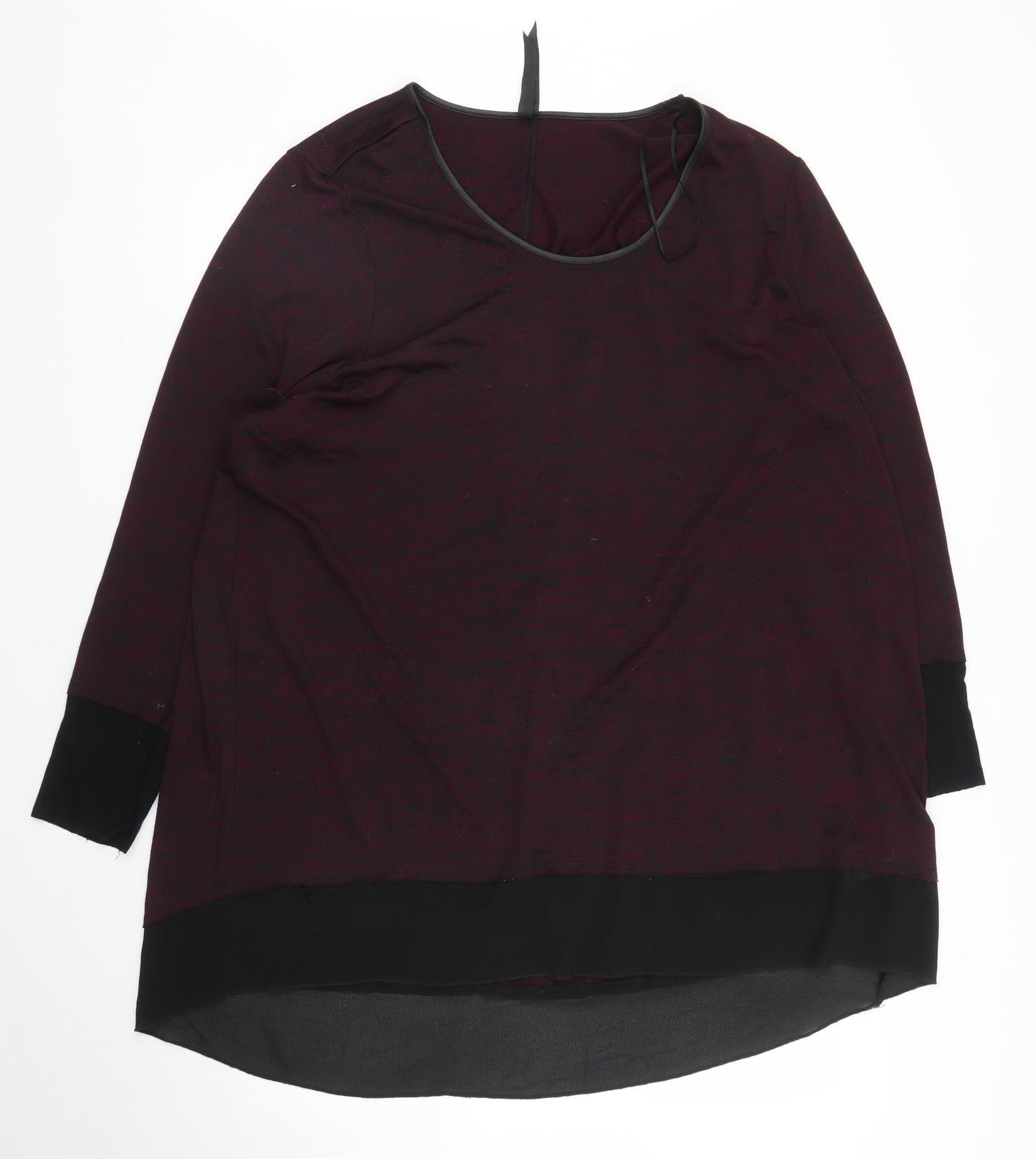 Melissa McCarthy Seven7 Womens Purple   Basic Blouse Size 2XL
