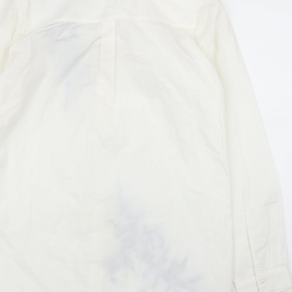 Very Womens White Floral  Basic Blouse Size 12