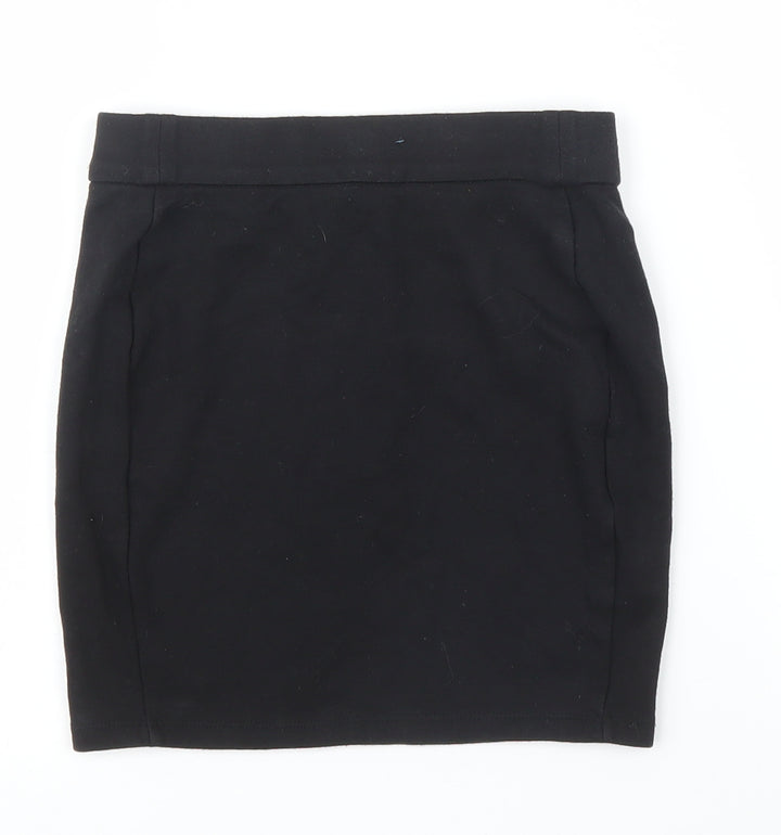 M&S Girls Black   Bandage Skirt Size 9 Years